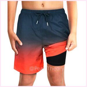 Boys Swim Trunks Quick Dry UPF 50+ Compression Liner No Chafing